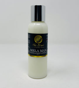 Mela Man Hand and Body Lotion reduces dark spots smooths wrinkles and repairs damaged skin and dry hard hands