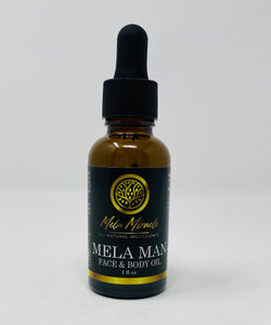 Mela Man Face and Body Oil reduces dark spots smooths wrinkles and repairs extremely dry cracked hands