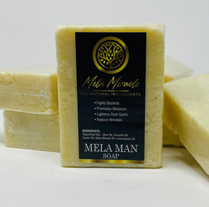 Mela Man Soap a mens moisturizing bar soap that unclogs your beard while treating inflammation of the pores