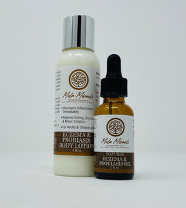 Mela Miracle Eczema and Psoriasis oil and lotion treats acne, psoriasis, eczema and oth