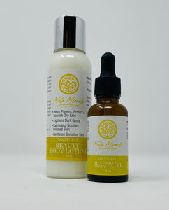 mela miracle beauty oil and lotion helps repair skin damage and improves the appearance of stretch marks and scars