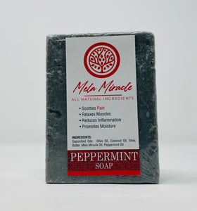 Mela Miracle Peppermint Soap a moisturing bar soap that soothes pain and relaxes muscles while reducing inflammation