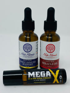 Daily Immune Miracle Oil and MegaX Bundle boost your immune system relieves pain and increases blood circulation