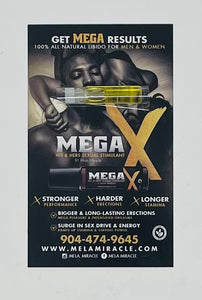 MegaX Trial Pack a unisex all natural sexual stimulant that promotes a firmer erection and works in under 5 minutes
